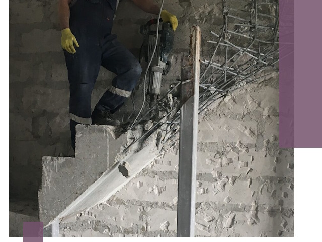 Демонтаж металлических и бетонных лестниц в Пскове