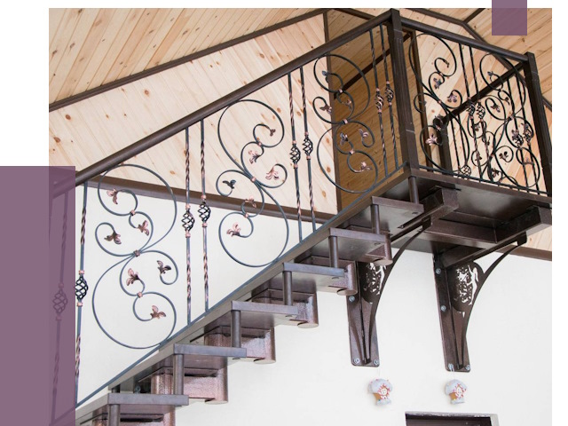 Кованые лестницы в Пскове от 79170 руб. под ключ