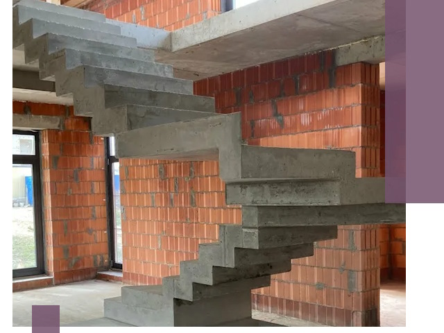 Изготовление бетонных лестниц под ключ в Пскове