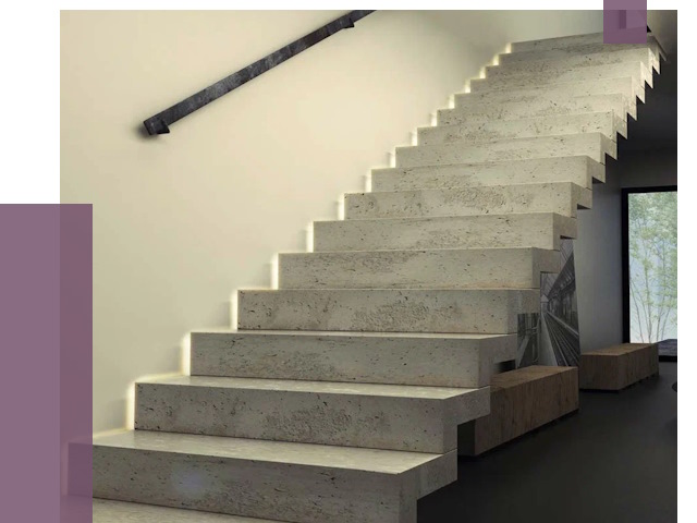 Облицовка бетонных лестниц в Пскове от 4568 руб/м2