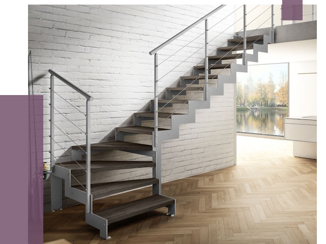 Г-образные лестницы под ключ в Пскове от 36794 руб. | ПРОЛЁТ-Пск