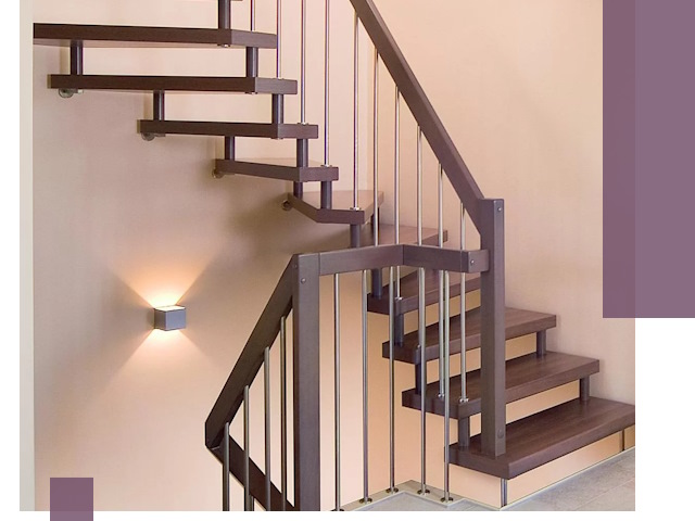 Изготовление лестниц на больцах в Пскове под ключ