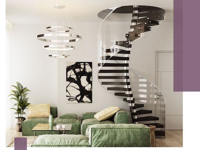 Лестницы для двухуровневой квартиры в Пскове — изготовление и монтаж