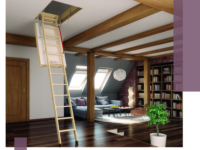 Чердачные лестницы под ключ в Пскове: изготовление и монтаж