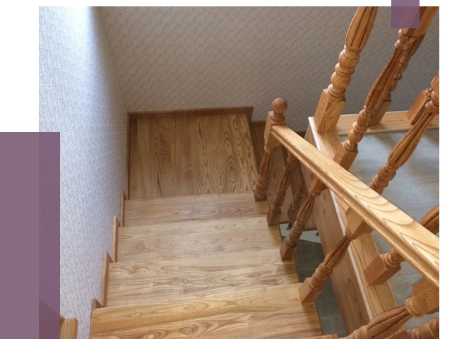 Сосновые лестницы в Пскове под ключ от 8019 руб.  | ПРОЛЁТ-Пск