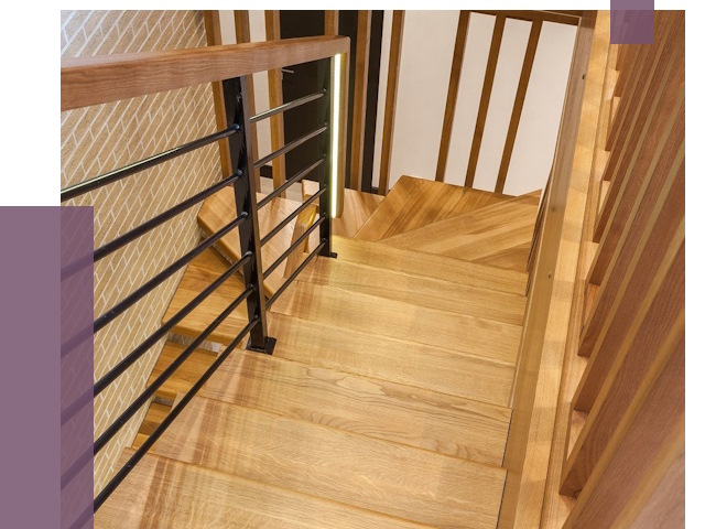 Лестницы из ясеня в Пскове под ключ от 9947 руб. 