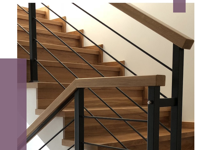 Обшивка металлической лестницы деревом в Пскове от 4314 руб.