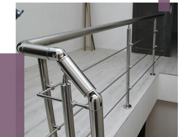 Перила из нержавеющей стали в Пскове от 8932 руб. под ключ | ПРОЛЁТ-Пск