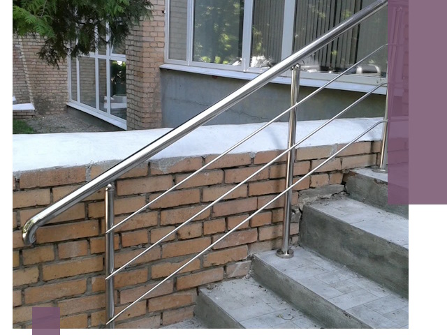 Перила из нержавеющей стали высокого качества в Пскове