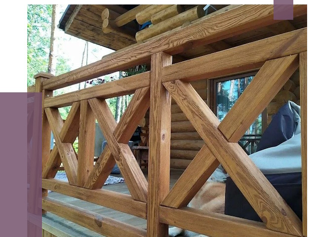 Деревянные перила под ключ в Пскове от 7613 руб. 