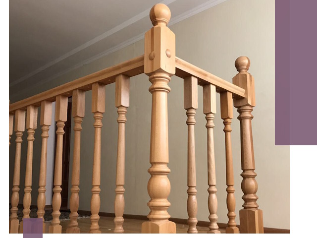 Деревянные перила на заказ в Пскове: монтаж и изготовление