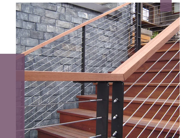 Тросовые перила под ключ в Пскове от 7714 руб.