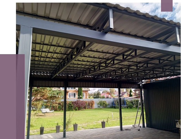 Монтаж навесов в Пскове от 7308 руб. — установка навеса | ПРОЛЁТ-Пск