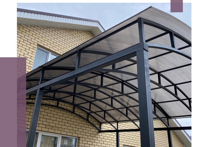 Монтаж козырьков в Пскове от 11419 руб. | ПРОЛЁТ-Пск