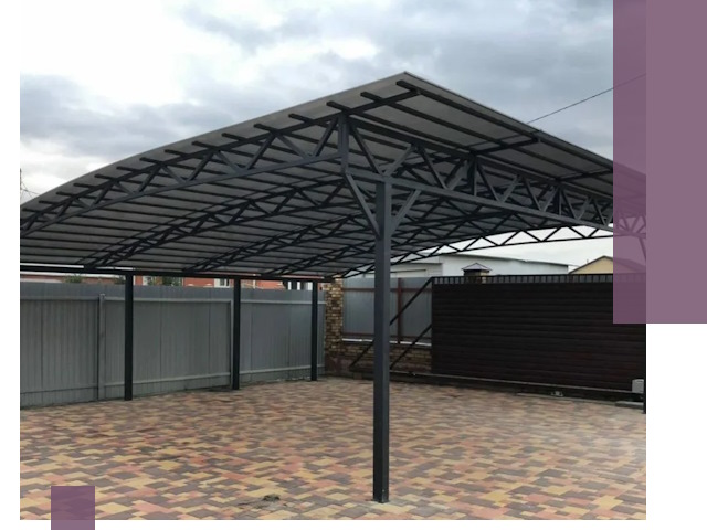 Недорогие навесы под ключ в Пскове — изготовление и монтаж