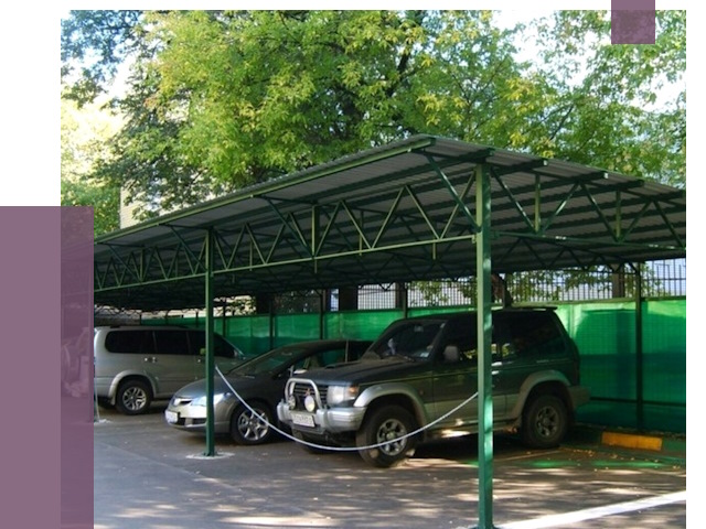 Навесы для парковки в Пскове от 79678 руб. заказать | ПРОЛЁТ-Пск