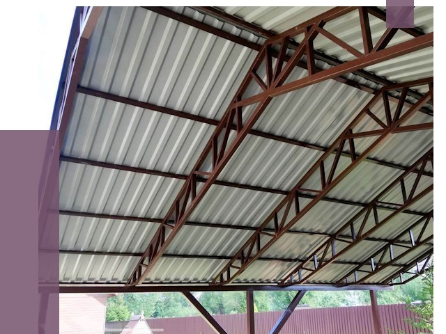 Навесы из профнастила в Пскове от 7308 руб. | ПРОЛЁТ-Пск