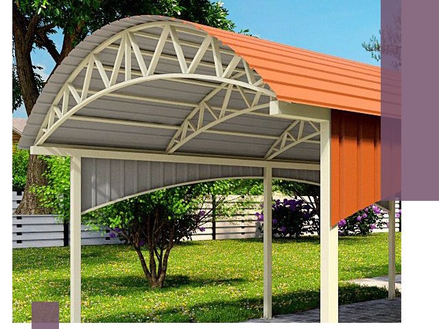 Навесы из профнастила под ключ в Пскове — установка и монтаж