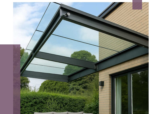 Стеклянные навесы и козырьки в Пскове от 12180 руб.