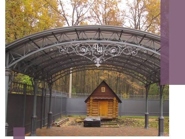 Кованые навесы премиум-класса под заказ в Пскове