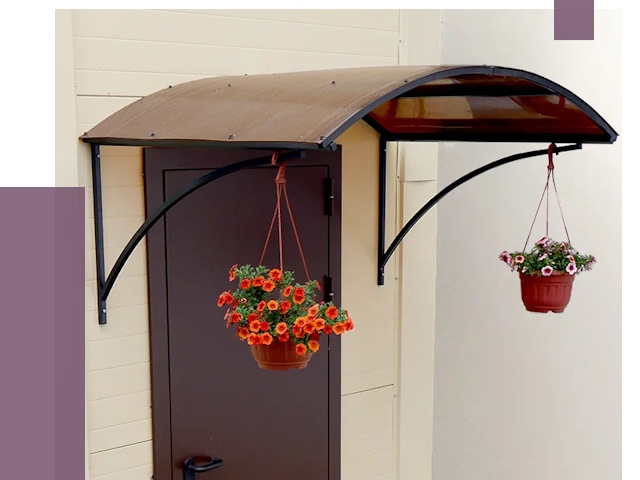 Козырьки над входом в Пскове от 14718 руб.  | ПРОЛЁТ-Пск