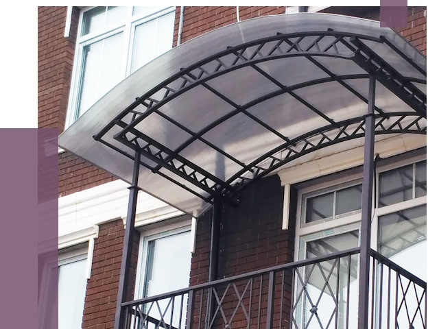 Козырьки над балконом в Пскове от 8577 руб. | ПРОЛЁТ-Пск