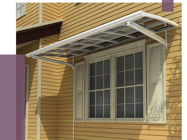 Козырьки над окнами в Пскове от 7562 руб. — монтаж, покупки | ПРОЛЁТ-Пск