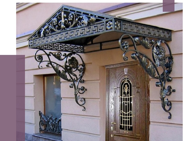 Кованые козырьки в Пскове под ключ от 12637 руб. — ПРОЛЁТ