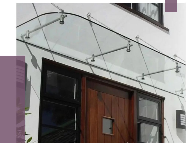 Стеклянные козырьки в Пскове от 18778 руб. | ПРОЛЁТ-Пск